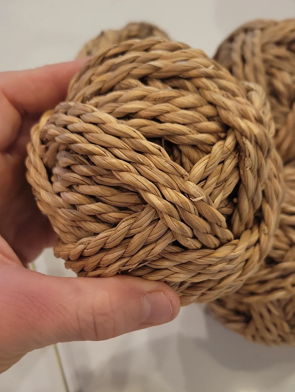 Pottery Barn Rope/ Wicker Ball Sphere Bundle